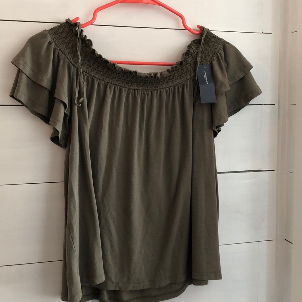 Green American Eagle, women’s short sleeve top.